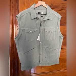 Isabel Marant Icare Cotton Corduroy vest in Sage Green Medium NWT